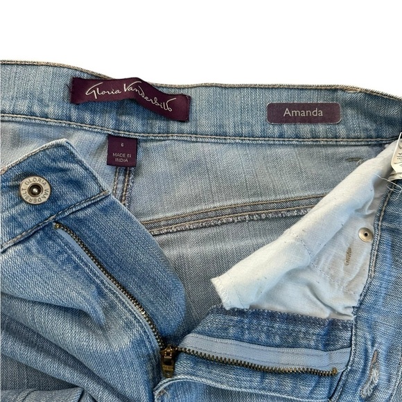 Gloria Vanderbilt Women's Amanda Light Blue Jeans Size 6 Missy - Picture 12 of 17